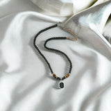 Collier Homme Perle Noir