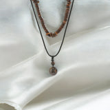 Collier Cuir Homme avec Perle de Tahiti