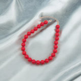 Collier Perle Rouge Femme