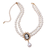 Collier Camée en Perle Culture