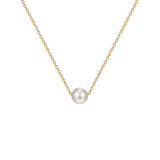 Collier Perle Blanche et Or