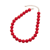 Collier Perle Rouge Femme