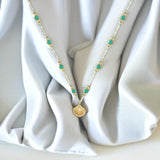 Collier a Perle Verte Femme