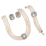 Collier et Bracelet 3 Rangs Perles de Culture