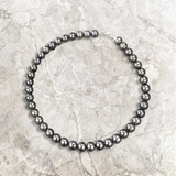 Collier Argent Perle Noire