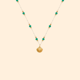 collier a perle verte femme