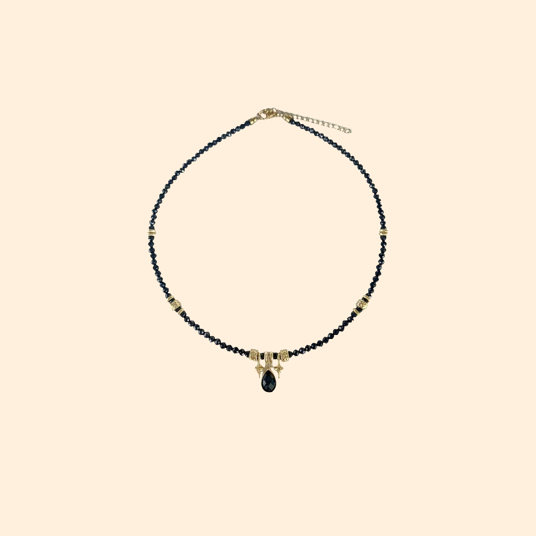 Collier Femme Perle Noire