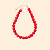 Collier Perle Rouge Femme