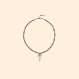 collier perle de culture grise