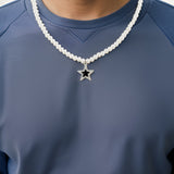 Collier Homme Perle Blanche