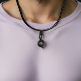 Collier Cuir Homme Perle