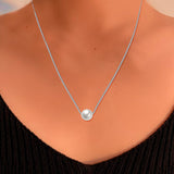 Collier avec Perle en Argent Femme