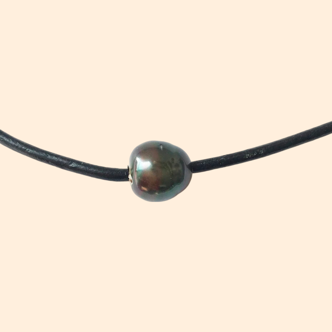 collier perle tahiti pour homme