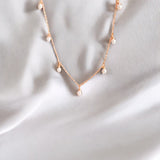 Collier Mini Perles Blanches
