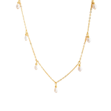 Collier Mini Perles Blanches